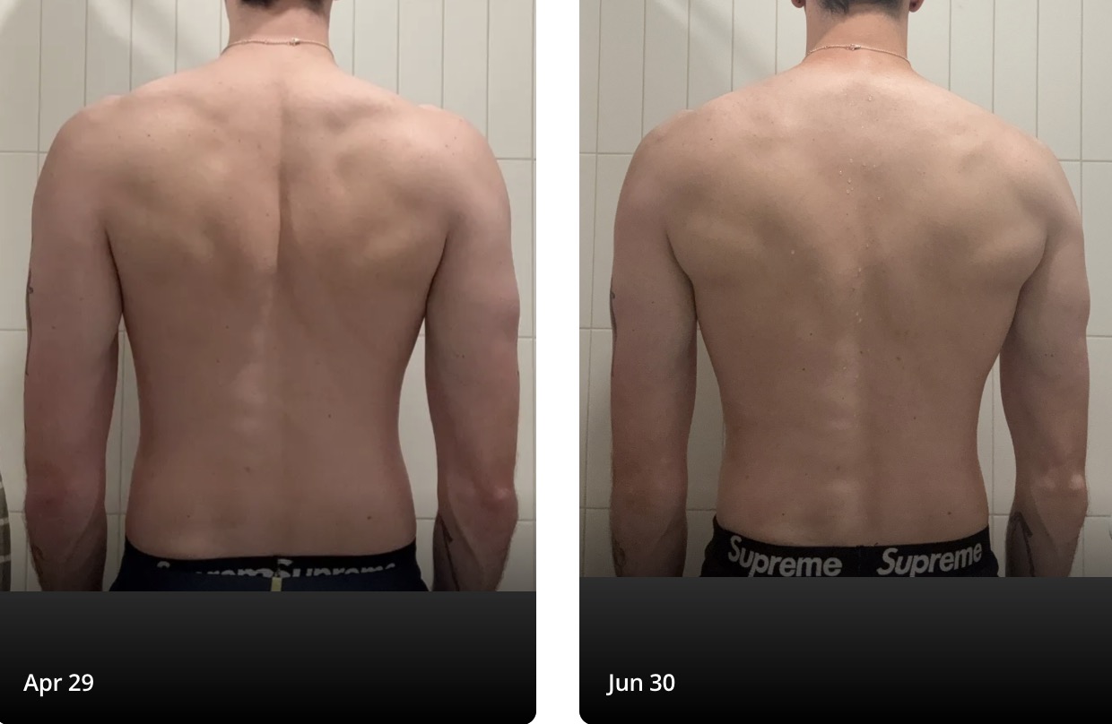 Aidan, Back before and after